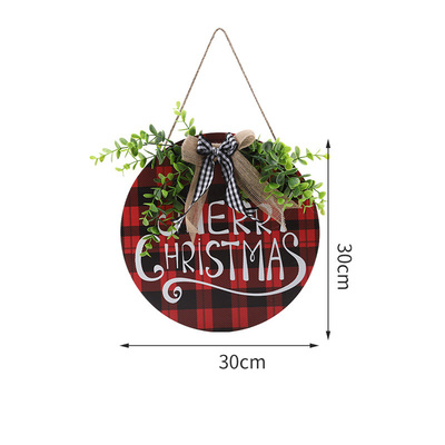 Christmas wooden charm Doorplate decoration Pendant