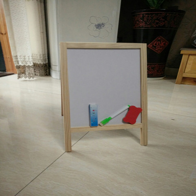 52x90A wooden black and white drawing board double-sided children's drawing board message display bo
