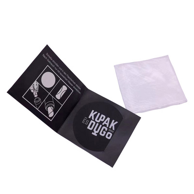 Food grade materail Wine pourer with 2 panel paper card with custom design -004