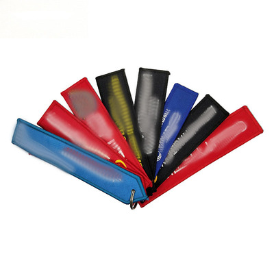 High density double sided LOGO embroidery key chain Airline Flight brand ribbon bag zipper woven lab