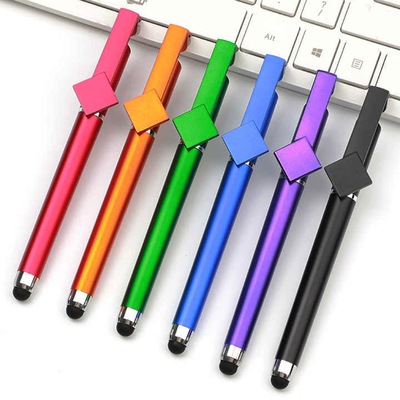 High Quality 3-in-1 Multifunction Stylus QR Code Printing Pen Custom Logo Wholesale Mobile Phone Holder Plastic Promotional Pen