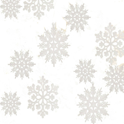 Plastic Christmas Hanging decorations Christmas tree snowflake decoration pendant