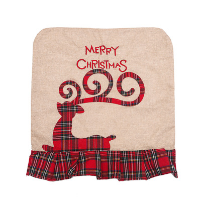 Christmas linen and gingham chair cover