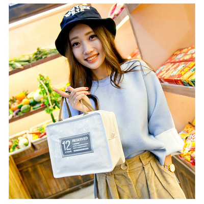 Insulated bag Aluminum foil thickened warm lunch box bag Waterproof belt rice bag meal bag lunch box