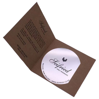 Kraft paper card packing wine pourer with custon design on both kraft paper and wine pourer-007