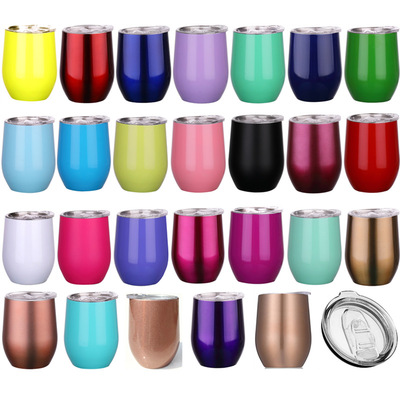 Foreign trade Amazon eggshell cup 304 stainless steel red wine thermos cup swigU 12oz pot belly egg