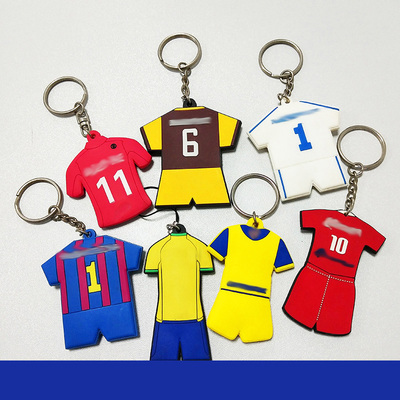 PVC double-sided jersey keychain custom school sports meet commemorative PVC keychain pendant