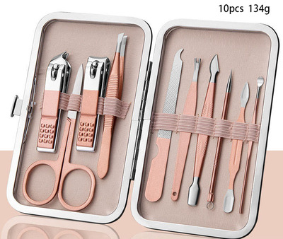 Rose Gold Nail Clipper Set ten pieces