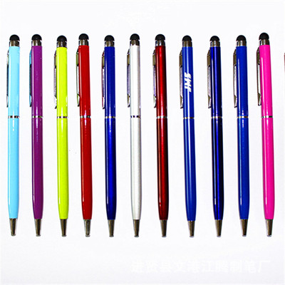 pad touch ballpen with multiple colors with aluminium barrel.