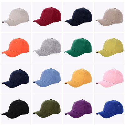 New Korean version of solid color six piece baseball cap embroidery logo duck hat printing word outd
