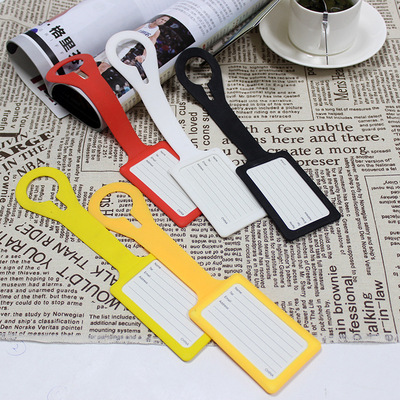 Plastic luggage tag