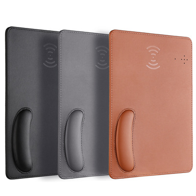 PU leather wireless charging mouse pad