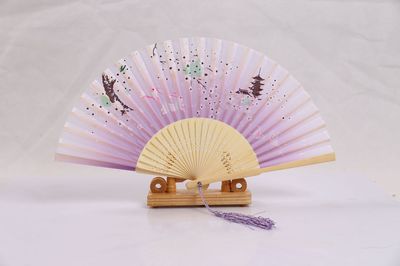 Ancient style a smile scenic Hanfu female fan folding fan Hanfu accessories Chinese style folding fa