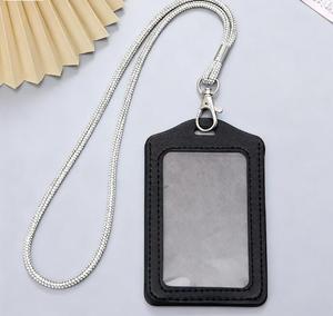 Factory Luxury ID Card Holder Lanyard Set, Wholesale Badge Holder with Detachable Neck Strap for Hotel School Office Use