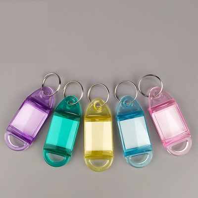 Customizable logo pp plastic key chain cheap luggage tag car classification key chain