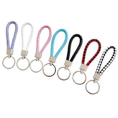 Leather rope key chain braided pu key chain pendant Key chain Car key chain accessories bag pendant