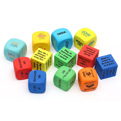 EVA creative game props Color solid foam dice