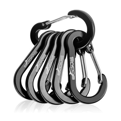 Aluminum alloy hoist climbing buckle Flat aluminum alloy buckle spring hook outdoor camping