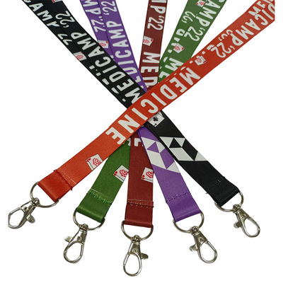 Lanyard Manufacturer Free Sample Promotional Cheap Custom Printed Polyester Neck Lanyard With Logo