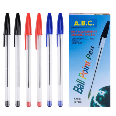 Simple Durable Eco-Friendly Office College Gel Ballpoint Pens Comfort Grip Biros Red/Blue/Black Ink Promotional Gifts