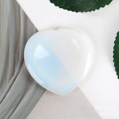 Thumb lotus stone natural jade heart massage stone energy crystal treatment gem face and neck massag
