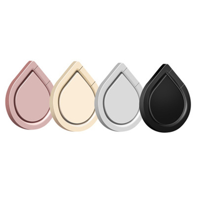 Waterdrop-shaped cell phone finger ring metal bracket