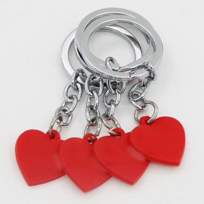 New pvc environmental protection love key ring pendant creative couple key chain cartoon pendant gif