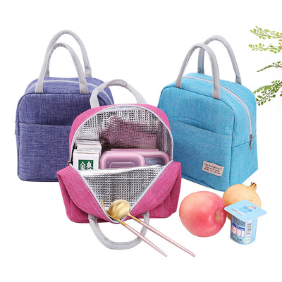 Student office lunch bag outing outdoor picnic large capacity portable lunch box frosted thermal ins