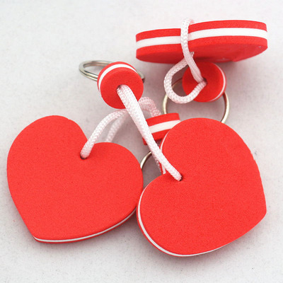 Customized foam floating water floating gift keychain Suspended foam set to make EVA advertising key