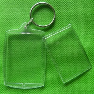 Plastic keychain studio photo keychain advertising LOGO keychain empty shell blank wholesale