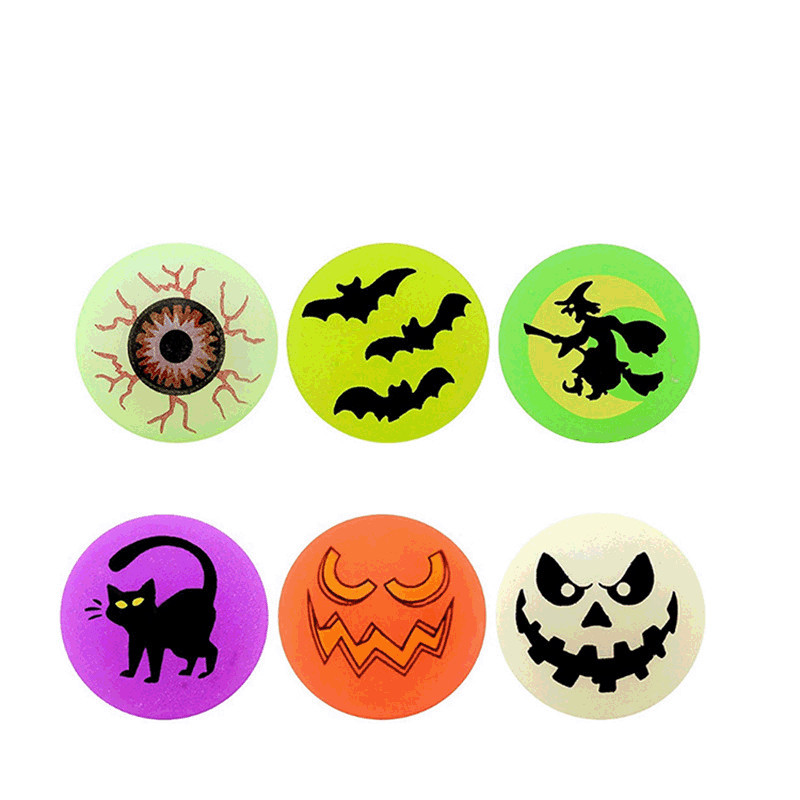 Creative Stress ball toy decorations Glow-in-the-dark Halloween gift promotion Custom Bouncer ball