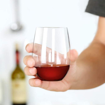 Amazon cross-border e-commerce footless red wine glasses 9oz 12oz 16oz egg-shaped plastic PET wine g