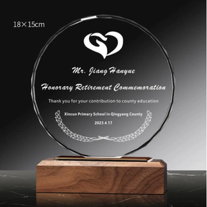 Creative customized crystal trophy graduation souvenir company gift competition