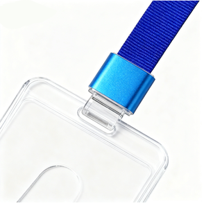 Promotional Wholesale Price Clear ID Card Holder with Lanyard Durable Badge Case for School Office Events