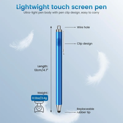 Wholesale Universal Rotary Capacitive Metal Touch Pen Phablet Phone Touch Screen Promotional Holder Practical Gift Idea