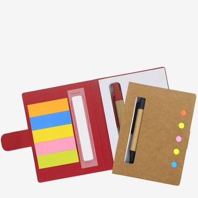 Pen combination Notepad Custom campaign Portable creative color-striped Post-it note notebook