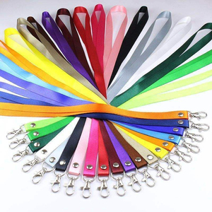 Wholesale Price Colorful Ribbon Card Holder Lanyard Key Chain Neck Strap Badge Neck Rope Colored Lanyards for School and Office