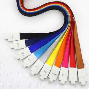Wholesale Price Promotional Polyester Id Card Lanyard Neck Strap Custom Logo Sublimation Printing Lanyard for School and Office