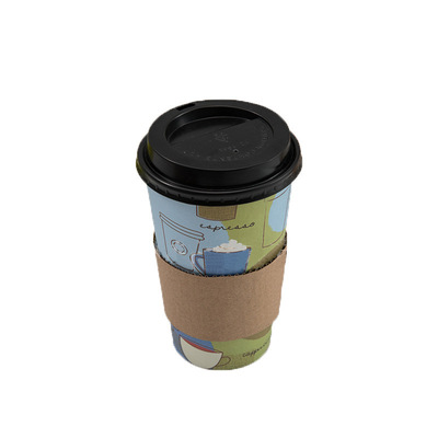 One-time thickened anti-ironing corrugated paper cup set hot drink paper