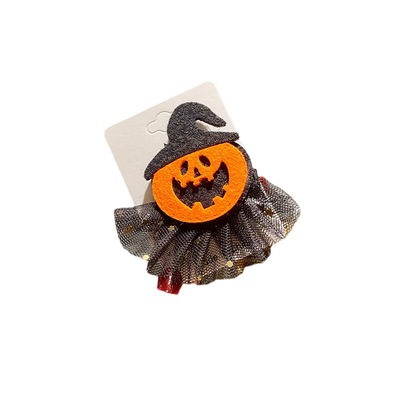 New Halloween hairpin Halloween pumpkin headdress holiday supplies gauze little monster hairpin funn