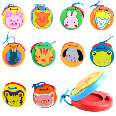 Early education wooden castanets educational toys