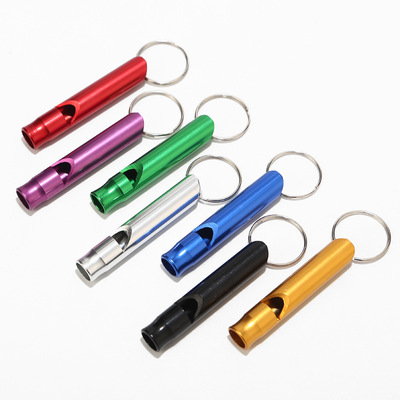 Aluminum survival whistle mountaineering buckle outdoor pendant outdoor camping supplies